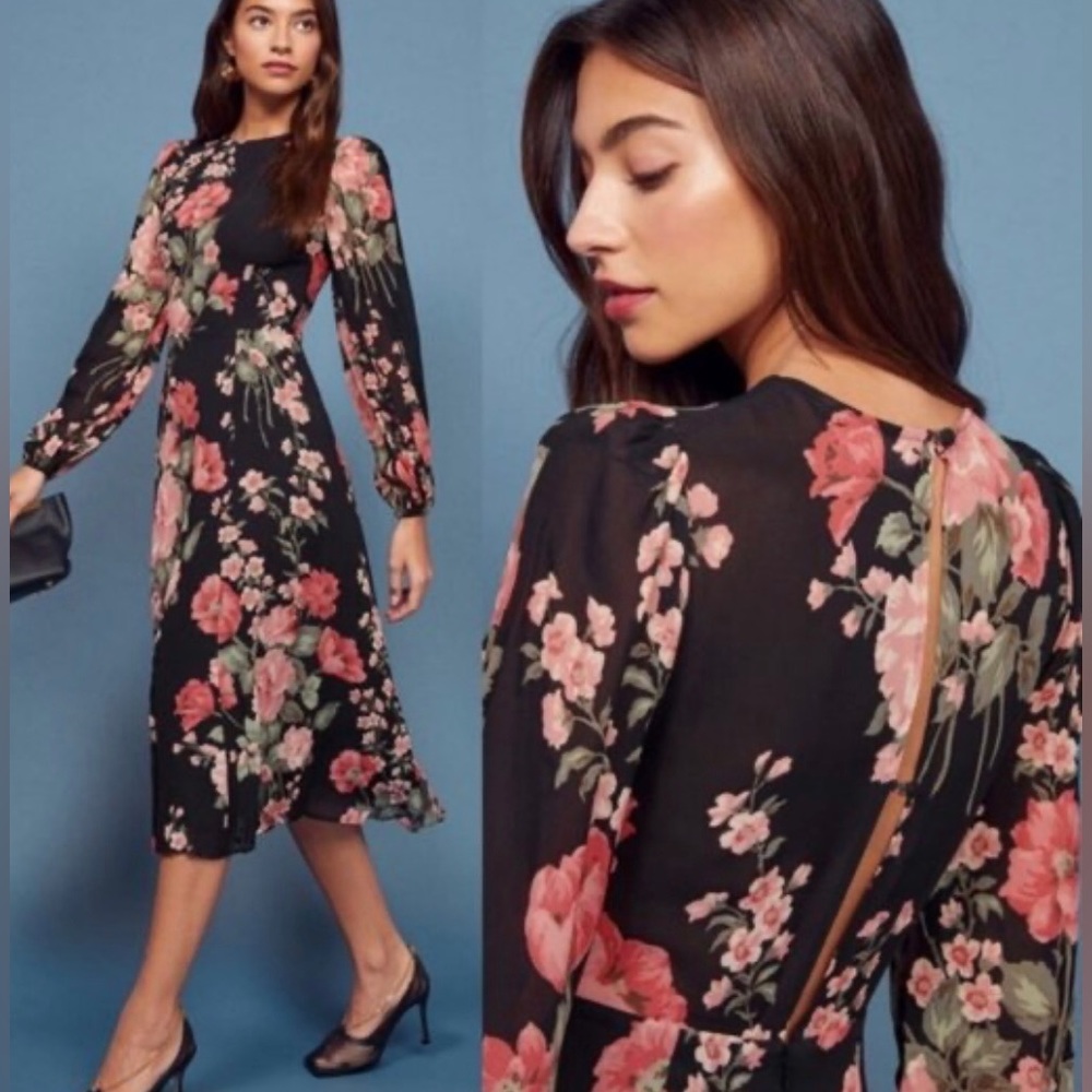 Reformation Luanne midi dress. Size 12 in excellent condition.